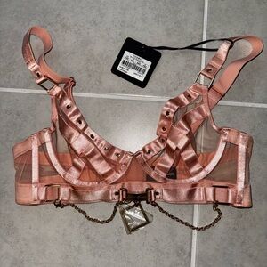Honey Birdette Indria Strappy bra in Soft Peach